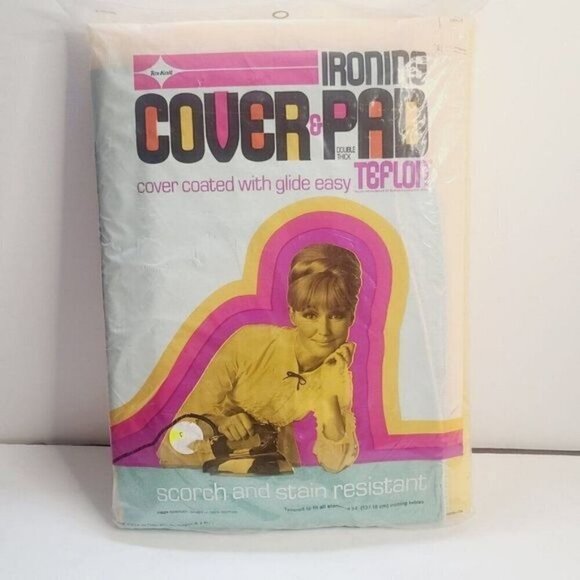 Vintage Teflon Ironing Board Cover And Pad Double Thick Fits Standard Iron Table - Picture 1 of 12